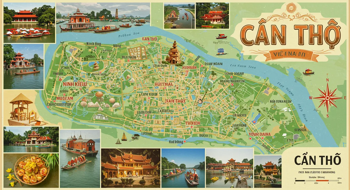 Can Tho Tourist Attractions Map &amp; Nearby Places Guide