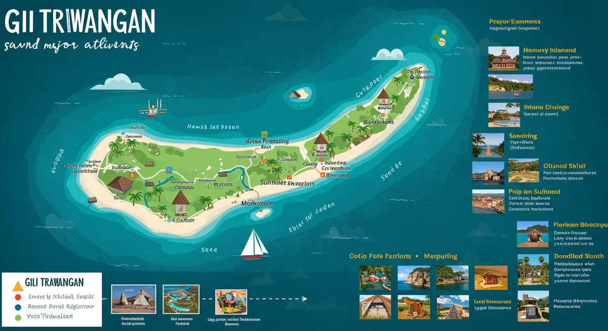 Gili Trawangan Map & Top Attractions Guide