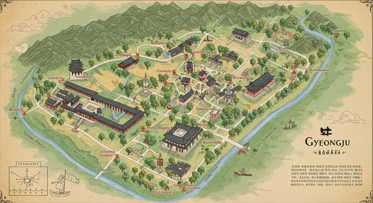 Gyeongju Historical Sites Map & Attractions Guide