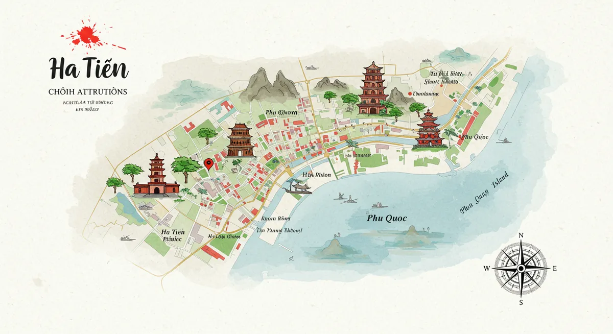 Ha Tien Attractions Map: Your Vietnam Guide